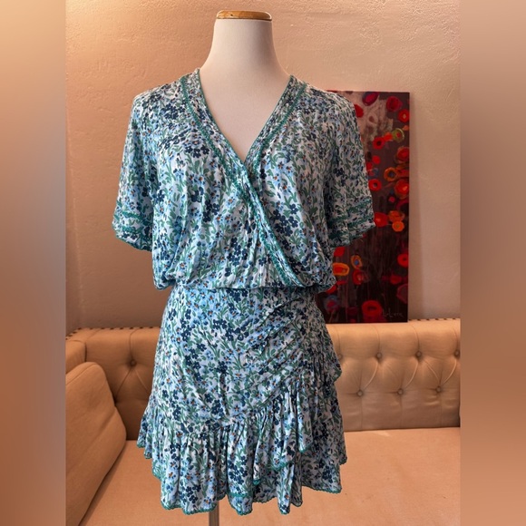 Poupette St. Barth Mabelle Floral Mini Dress XS - Picture 3 of 6
